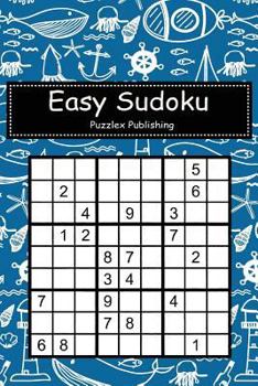 Easy Sudoku: Sudoku Puzzle Game For Beginers With Hand Drawn Pattern With Sea Background Cover