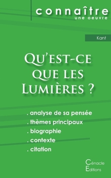 Paperback Fiche de lecture Qu'est-ce que les Lumières ? De Emmanuel Kant (Analyse philosophique de référence et résumé complet) [French] Book