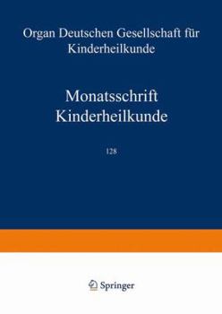 Paperback Monatsschrift Kinderheilkunde: Organ Der Deutschen Gesellschaft Für Kinderheilkunde [German] Book