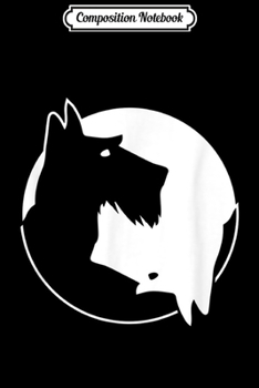 Composition Notebook: Cool Yin Yang Dog - Cute Scottish Terrier - White Journal/Notebook Blank Lined Ruled 6x9 100 Pages