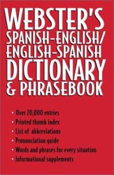 Hardcover Webster's Spanish English English Spanish Dictionary and Phrase Book