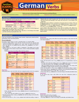 Misc. German Verbs: A Quickstudy Language Reference Guide Book