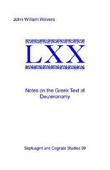 Paperback Notes on the Greek Text of Deuteronomy Book