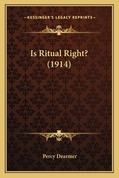 Paperback Is Ritual Right? (1914) Book