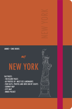 Imitation Leather New York Visual Notebook: Orange Juice Book