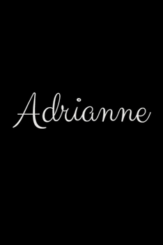 Adrianne: notebook with the name on the cover, elegant, discreet, official notebook for notes