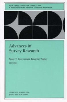 Paperback Advances in Survey Research: New Directions for Evaluation, Number 70 Book