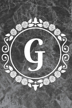 Paperback G: Sketchbook - Cute Personalized Floral Initial Monogram Drawing Book for Artists - Pretty Doodling Pad for Students for Book