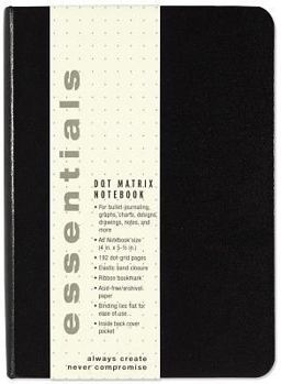 Hardcover Esstentials Small Black Dot Matrix Notebook (Diary, Journal) Book