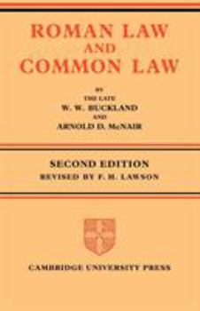 Paperback Roman Law and Common Law: A Comparison in Outline Book