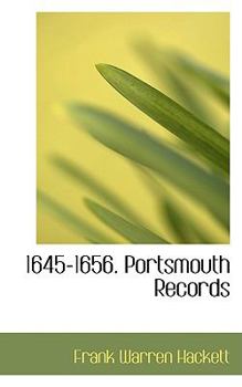 Paperback 1645-1656. Portsmouth Records Book