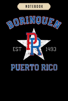 Notebook: Bandera puerto rico flag baseball boxing journal|6x9(100 pages)Blank Lined Journal For kids, student, school, women, girls, boys, men, birthday gifts|Boxer gifts Notebook