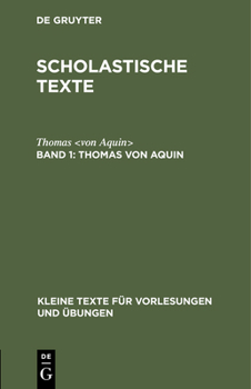 Hardcover Scholastische Texte, Band 1, Thomas von Aquin [German] Book