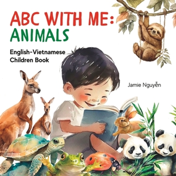 Paperback ABC With Me: Animals: English-Vietnamese Children Book