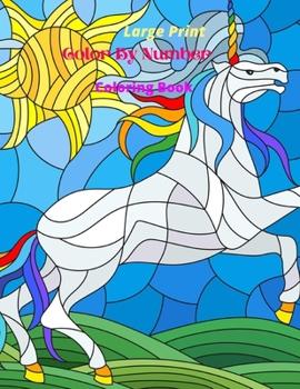 Paperback Large Print Color By Number Coloring Book: Easy Large Print Coloring Book with Fun, Easy, and Relaxing Coloring Pages (Color By Number Large Print Col [Large Print] Book