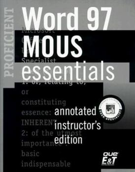 Paperback MOUS Essentials Word 97 Proficient [With CD-ROM] Book