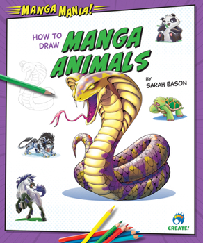 Library Binding How to Draw Manga Animals Book