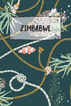Zimbabwe: Dotted Travel Diary Notebook or Journey Dotted Grid Journal - Holiday Trip Pocketbook for Men and Women with Dots