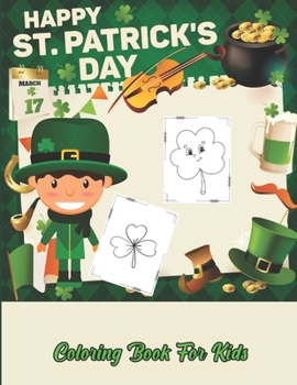 Paperback Happy St. Patrick's Day: Easy large Print St. Patrick's Activity Book for Kids Book