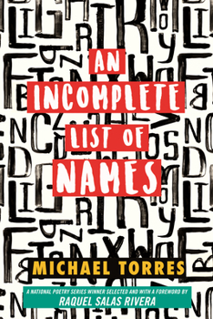 Paperback An Incomplete List of Names: Poems Book