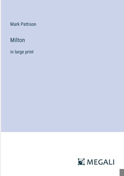 Paperback Milton: in large print Book