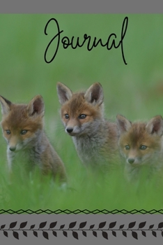 Paperback Journal: Gratitude Journal 6x9 100 Pages Adorable Fox Kits Cover Book