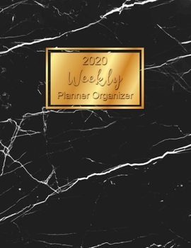 Weekly Planner Organizer: 1Years Weekly Planner, Daily and Weekly Calendar Agenda Organizer, Personal Planner Organizer and Calendar Planner) Golden and Marble Texture Cover Design