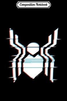 Paperback Composition Notebook: Marvel Spider-Man Far From Home Glitch Chest Logo Premium Journal/Notebook Blank Lined Ruled 6x9 100 Pages Book