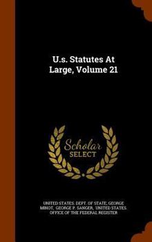 Hardcover U.S. Statutes at Large, Volume 21 Book