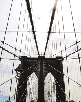 Journal: 200 Dotted Grid Sheets, 8x10 Inches, New York, Bridge, Brooklyn, Plan Your Day and Organize Your Life, Tracker, Productivity Diary, Notebook