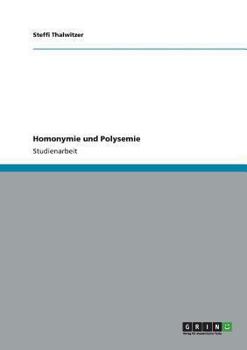 Paperback Homonymie und Polysemie [German] Book