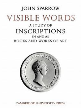 Paperback Visible Words: A Study of Inscriptions in and as Books and Works of Art Book