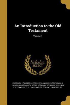 Paperback An Introduction to the Old Testament; Volume 1 Book