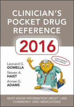 Paperback Clinician's Pocket Drug Reference 2016 Book