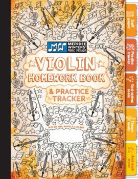 Paperback Violin Homework Book and Practice Tracker (Orange) Book