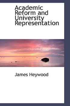 Paperback Academic Reform and University Representation Book