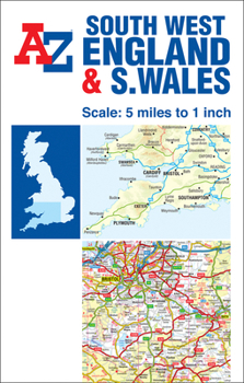 Paperback South West England & South Wales A-Z Road Map Book