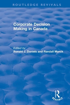 Paperback Corporate Decision Making in Canada Book
