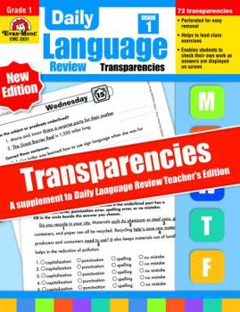 Paperback Daily Language Review Transparencies, Grade 1 Book