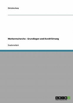 Paperback Markenrecherche - Grundlagen und Durchführung [German] Book