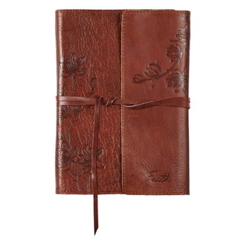 Leather Bound Journal Wrap Leather Brown Faith Book