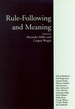 Paperback Rule-Following and Meaning Book