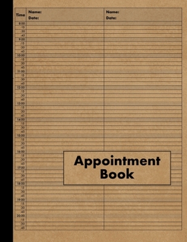 Paperback 2 Column Appointment Book: Large 2 Column Schedule Book - 120 Pages 15 Minute Increments - Undated Two Column Notebook Planner Book