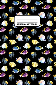 Paperback Journal Notebook: Notebook, Journal, Or Diary - Fishes Pattern Cover Design - 110 Blank Lined Pages - 6" X 9" - Matte Finished Soft Cove Book