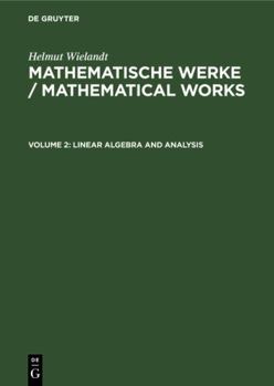 Hardcover Linear Algebra and Analysis [German] Book