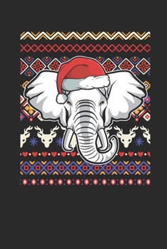 Paperback Christmas Sweater - Elephant: Dotted Bullet Grid Notebook / Journal (6 X 9 -120 Pages) - Ugly Christmas Gift Idea Book