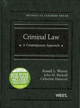 Hardcover Criminal Law: A Contemporary Approach [With Access Code] Book