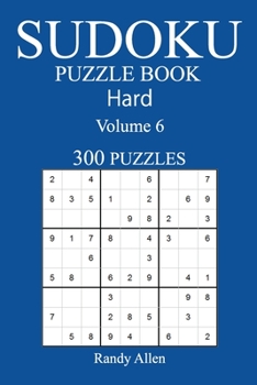 Paperback 300 Hard Sudoku Puzzle Book: Volume 6 Book