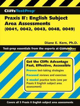 Paperback Cliffstestprep Praxis II: English Subject Area Assessments (0041, 0042, 0043, 0048, 0049) Book