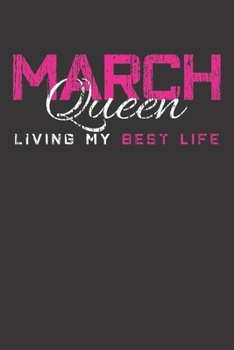 Paperback Notebook: March March Celebrant Gift Birth Month Vintage Dot Grid 6x9 120 Pages Book